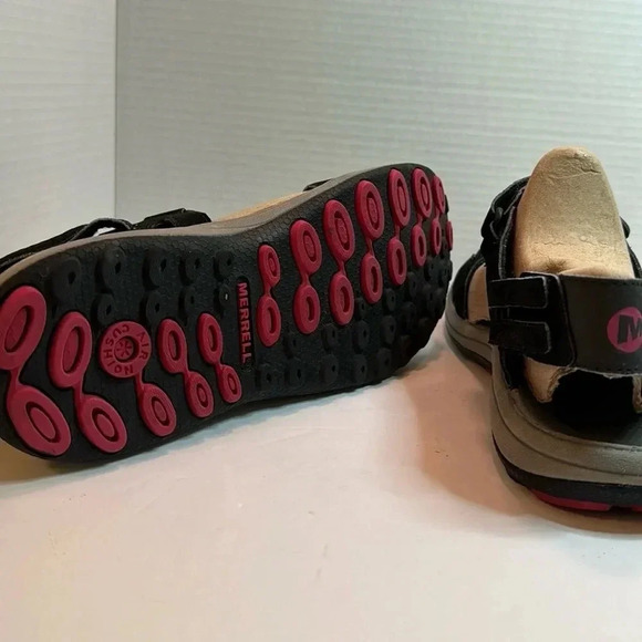 BQ30 Merrell Cedrus Convertible Hiking Sport Sandals Black Rose Red - Picture 6 of 7